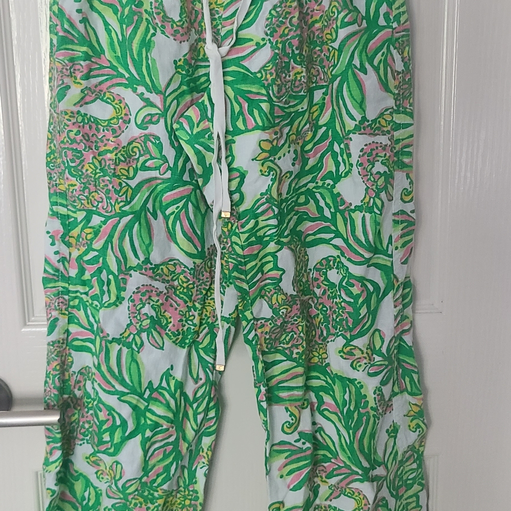 Lilly Pulitzee Green Print Women's Pants